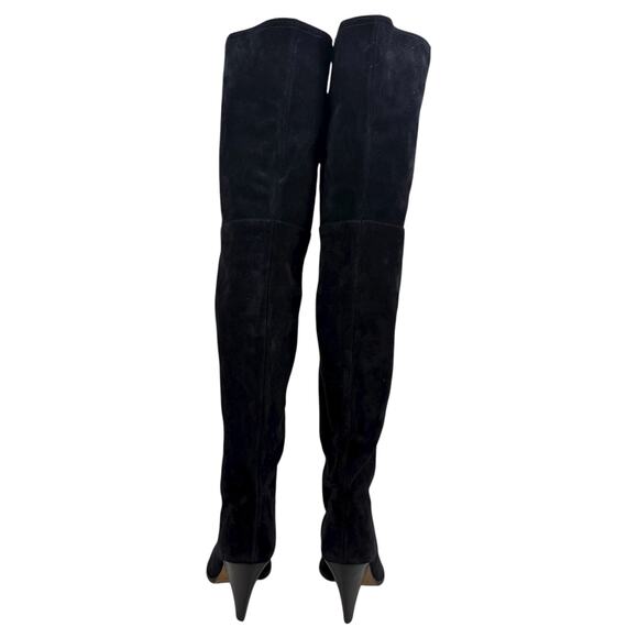 Isabel Marant Riria Suede Slouchy Tall Boots Midnight Blue Size 38 - Picture 10 of 13